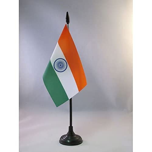 AZ FLAG - Tischflagge Indien - 15x10 cm - Indische Tischfahne 10 x 15 Cm - Flaggen