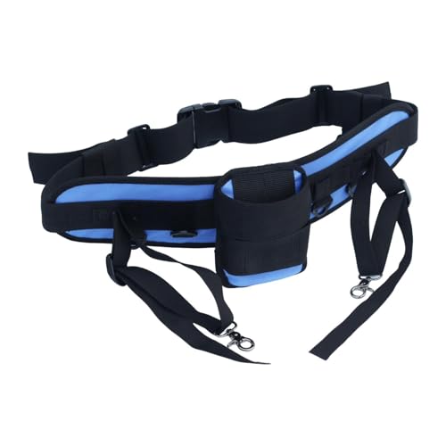 Generic フィッシングロッドホルダー ウエストギンバルパット 多機能設計 クイック装着 頑丈仕様 サポート力 長時間使用対応 ショアジギングに適用, 青