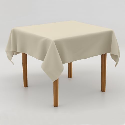 Tischdecke Uni Polyester - Einfarbig, Pflegeleicht, Bügelfrei, Tischtuch, Tischwäsche, Privat, Restaurant, Hotel, Handgefertigt, Made in Europa (Creme, 130x130 cm) Tischdecke Uni Polyester - Einfarbig, Pflegeleicht, Bügelfrei, Tischtuch, Tischwäsche, Privat, Restaurant, Hotel, Handgefertigt, Made in Europa (Creme, 130x130 cm)