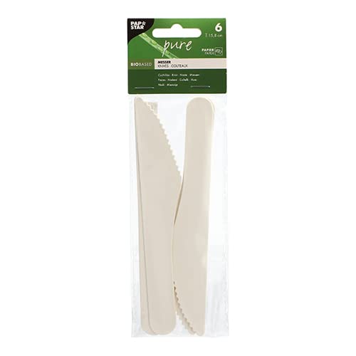 Papstar Pure Einwegmesser 88707 6er Pack