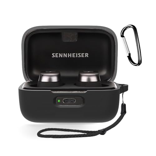 Sennheiser MOMENTUM True Wireless 4 �p �P�[�X �S�ʕی�J�o�[ �V���R���P�[�X �J���r�i�t��+�X�g���b�v�t���yHUKWIMO�z �J���r�i�t�� �ϏՌ� �h�� �h�o �����[�d�\ �S�ʕی� �L�Y�h�~ Sennheiser M
