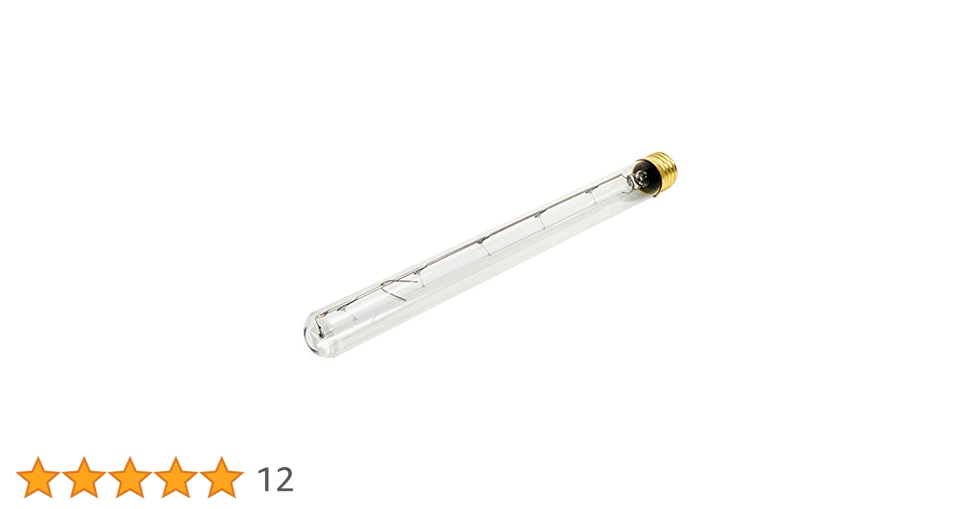 Amazon.co.jp: Bulbrite 705140 40W T8 クリアチューブ白熱電球
