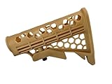 GripMotion A2 Style Extra Light Fixed Rifle Length HeX Cut Tenderizer Stock (Cardboard Brown)
