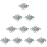 10er Set Pfostenkappe Pyramide | Maß 7x7 cm (71x71 mm) eckig | aus Stahl, feuerverzinkt | Zaunpfostenkappen | Pfosten-Abeckkappe | Zaunkappen | Pfostendeckel | Pfostenabdeckung