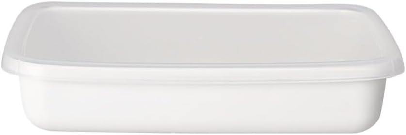 Nodahoro WRA-S White Series Storage Container, Rectangular Shallow Type, S, Seal Lid, Made in Japan