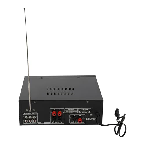 200W Audioverstärker Stereo Verstärker 2-Kanal Receiver mit Radio & Bluetooth, SD-Karte, USB-Flash-Laufwerk Karteneingang,für Zuhause oder Auto