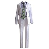 Weixu Anime Kira Yoshikage Kawajiri Kosaku Cosplay Costume White Outfits Halloween Carnival Suit XL