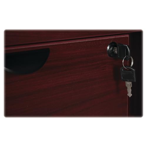 Lorell PD3060RSPMY Prominence 2.0 Mahogany Laminate Box/Box/File Right-Pedestal Desk thumb #8