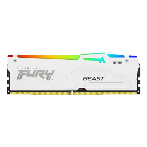 Kingston (LOXg) FURY Beast (t[[r[Xg) zCg RGB XMP DDR5 128GB 5200MT/s CL40 DIMM fXNgbvQ[p (4Zbg) - KF552C40BWAK4-128