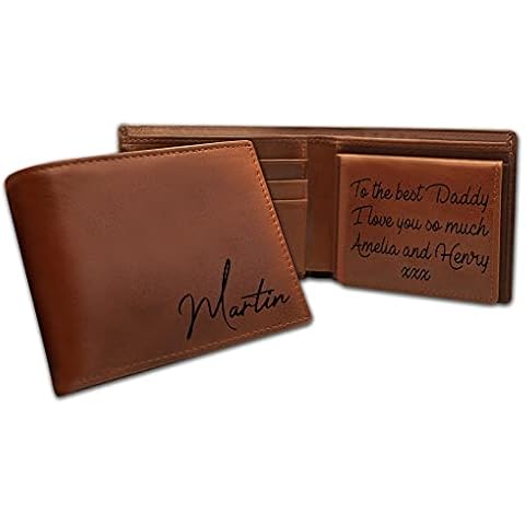 Personalised Wallet with Coin Pouch, Genuine Leather Wallet for Men, Custom Gift for Men, Gift for Him, Mens Birthday Gift, Gift for Dad, Gift for Husband Cover