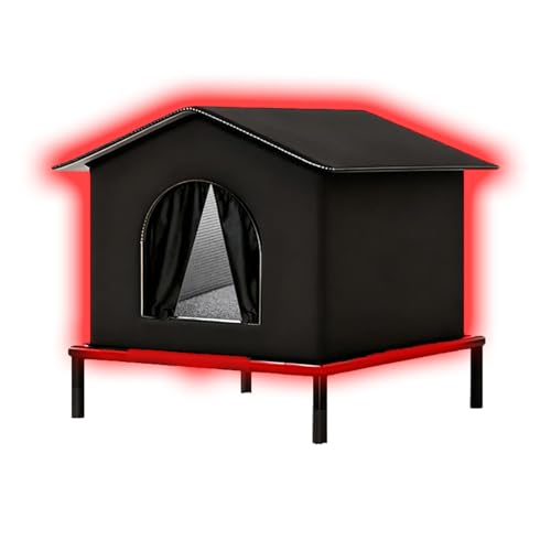 Isoliertes Katzenhaus für Draußen – Winterfest, Wasserdicht & Thermo, Outdoor Katzenhöhle mit Erhöhtem Boden, Warmes Haus für Streunende...