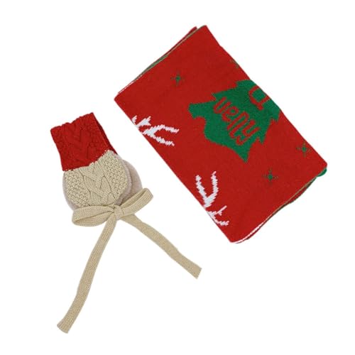 Bufanda navideña y orejeras de invierno como regalo infantil de reyes y fiestas