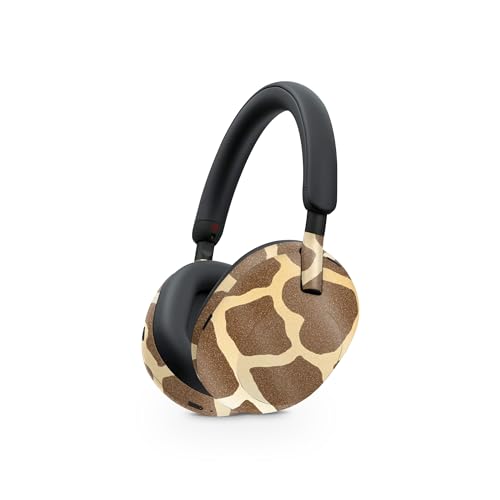 Image of MightySkins Glossy Glitter Skin Compatible with Sony WH-1000XM5 Headphones - Giraffe | Protective, Durable High-Gloss Glitter Finish | Easy to Apply, Remove, and Change Styles