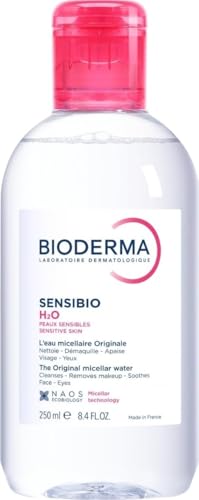 Bioderma Sensibio H2O Micellar Water, Makeup Remover Cleanser, Gentle for Skin, Fragrance-Free & Alcohol-Free, Gentle Face Cleanser for Sensitive Skin, 8.4 Fl Oz