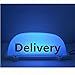 12V 4 Colors Waterproof Car Roof Top Taxi LED Light Cab Topper Deliver Share Sign Indicator Lights Lamp Magnetic Base (Blue,Deliver)