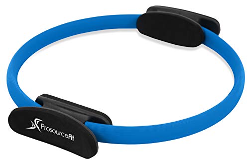ProsourceFit Pilates Resistance Ring 14â€ Dual Grip Handles for Toning and Fitness-Blue