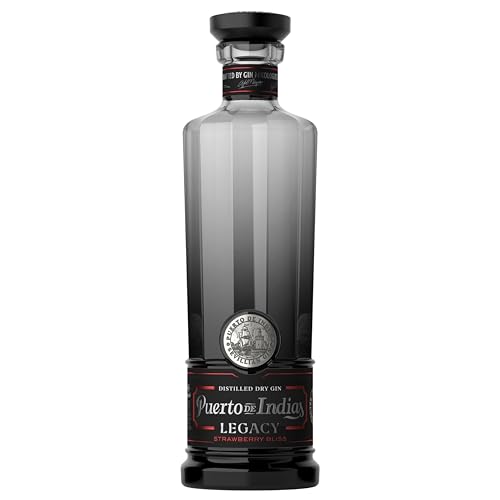Puerto de Indias Legacy – Ginebra Seca Premium con toque de fresa – Dry Gin – 70 cl – 41º