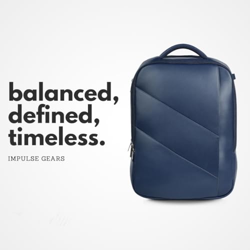 Image of Impulse Pioneer Premium Business Backpack | Unisex Office Bag in Vegan Leather | 27L Water Resistant with 15.6 inch Laptop Sleeve, Anti-Theft Pocket & Padded Straps