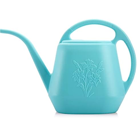Fasmov 1-Gallon Plastic Watering Can with Long Spout Cover