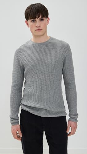 Billy Reid Men's Cotton Cashmere Mini Waffle Crew Neck Sweater2