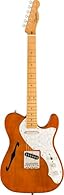 A Squier by Fender tribute to the iconic 1960s Fender Telecaster Thinline electric guitar. Crafted with Fender’s legendary attention to detail and quality, Thinline is a nod to the early semi-hollow Tele models from the 1960s, known for their rich, r...
