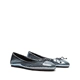 SCHUTZ Damaris Metallic Leather Round Toe Ballet Flat Cherry Ballet Shoes (Cherry, 8)