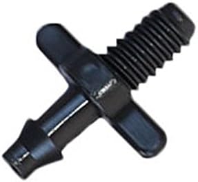 Kammas Threaded Connector 4/7 mm Barbed Joint drip Irrigation 4/7 Hose misting Fittings Plastic Hose Barb 1/4" PVC Fittings - (Diameter: 1/4'', Color: Black)