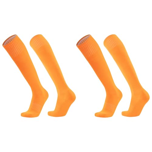Non-Slip Cushioned Towel Sole Sports Socks | Long Tube, Moisture-Wicking Compression Fit for Soccer, Basketball, Training