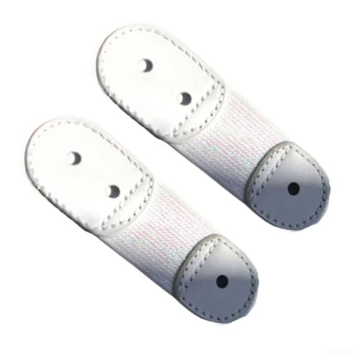 URPIZY Figure Skates Lace Strap, Lot de 2, bande élastique pour lacets de patins à glace, tient fermement, empêche le desserrage et le trébuchement (blanc)