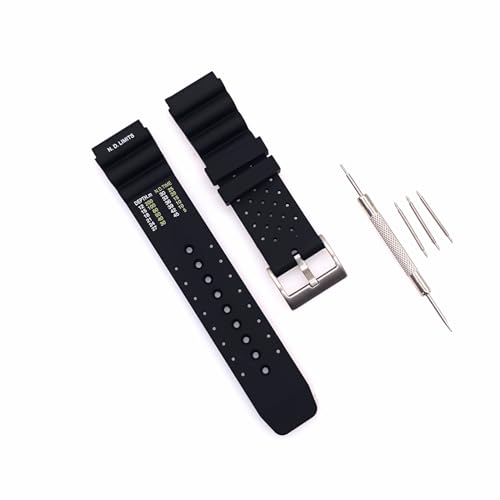 JZK Correa reloj silicona negra 22mm repuesto para Seiko Prospex Marinemaster/Samurai, para Citizen Promaster/Aqualand, correa deportiva impermeable para hombre con herramienta para quitar la correa