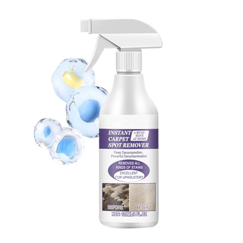 Spray Limpiador de Manchas para Alfombras,Eliminador de Olores 120 ml de Larga Duración con Fragancia | Eliminador de Manchas para Moqueta | Para Hogar Tapicería Tela Ropa y Muebles