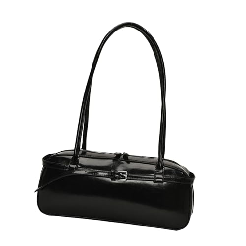 Women's Retro Armpit Top Handle Autumn Winter Shoulder Bag, Black, 14.5x32.5x9cm/5.71x12.80x3.54''
