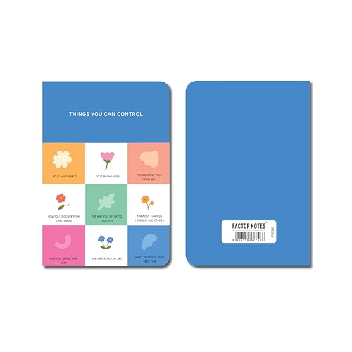 Image of FACTOR NOTES A6 Notebook (In Your Control) | Ruled, 160 Pages, 90 GSM Thick Paper | Cute Aesthetic Notebook for Women