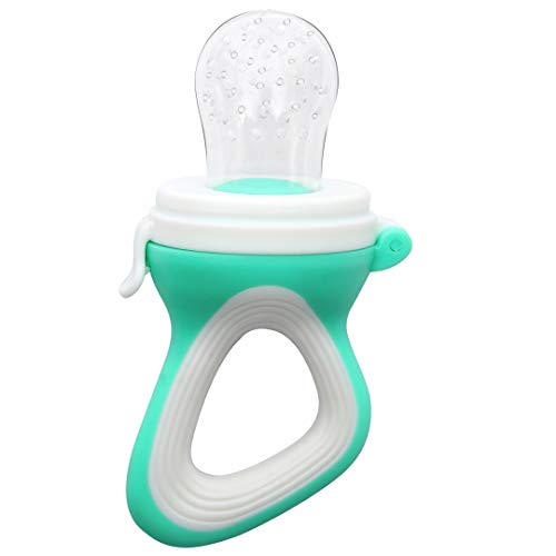 Image of 1st Step BPA Free Silicone Fruit and Food Nibbler and Feeder (Mint Green)