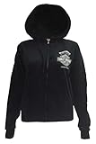 Harley-Davidson Women's Juniors Hooded Sweatshirt, Rock N' Roll Poster Black (S)
