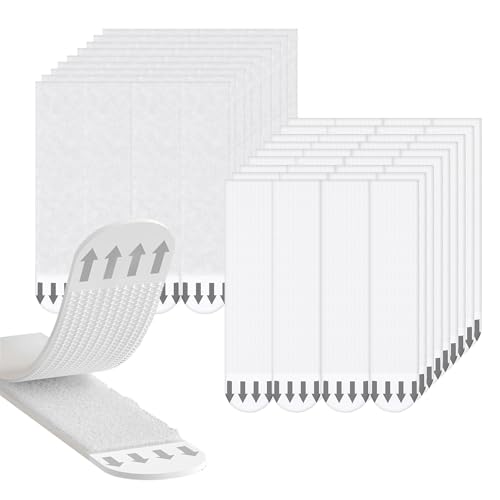 Potieero 72 Strips (36 Pairs) Picture Hanging Strips Heavy Duty No Nails Photo Frame Stickers for Wall Removable Damage Free Self Adhesive Mounting Tape for Picture Frame Poster (16 x 70mm 72 PCS)