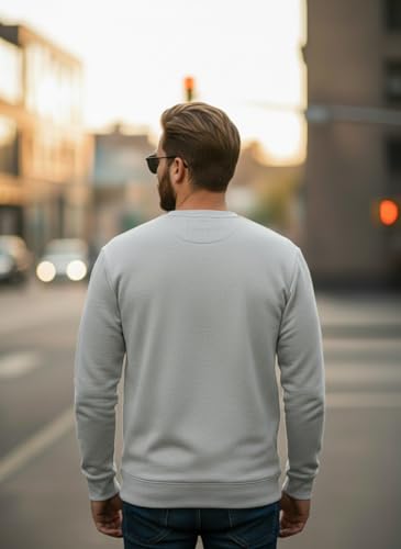 Image of Mack Jonney Men Regular Fit Fleece ||Black||Round Neck Solid||Sweatshirt-JM3911