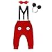 Iwemek - Conjunto de disfraz para bebé (primer y segundo, diseño de Mickey Mouse con texto en inglés "El ratón" 03 Rouge Nœud Papillon 12-18 Meses