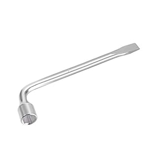 uxcell Lug Wrench for Jack – L Type Hexagon 21mm Slotted End Socket Repair Tool