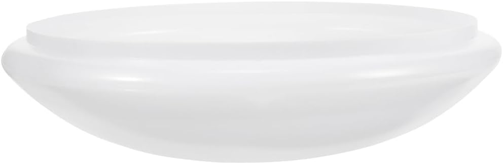 Ceiling Light Fixture Cover Plate Minimalist Round Plastic Lampshade for Office Ceiling Lampshade Replacement,15.5inch