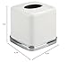 iDesign York Facial Tissue Box Cover, Vintage Holder for Bathroom Vanity Countertops, 5.75