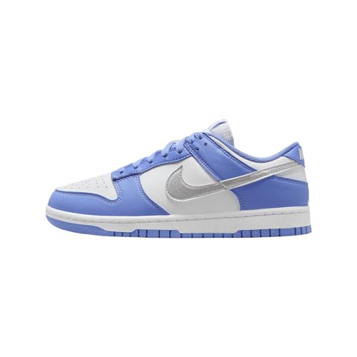 Nike Dunk Low Next Nature Women's Shoes (DD1873-402, Royal Pulse/White/Metallic Silver) Size 5.5