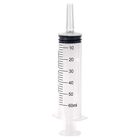 Taosheng Syringe Reusable Large Capacity Plastic Syringe Multiple Uses Measuring Syringe Tools for Essential Oil and Pet Feeding (60ml) Cover