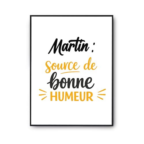 Cadeau humour anniversaire avec l'affiche Martin poster citation pour décoration murale originale
