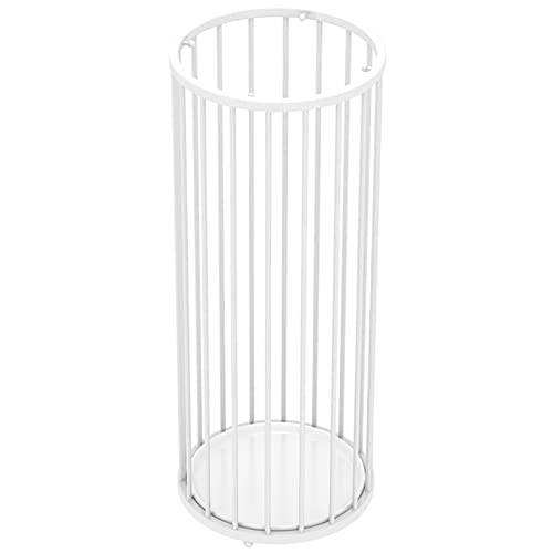 Porte-parapluies en métal blanc pour entrée propre sans flaque ni humidité