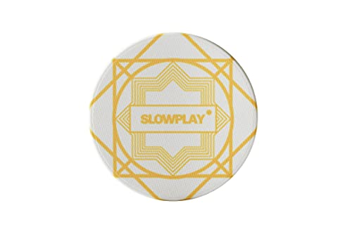 SLOWPLAY ACES Ceramic Poker Chips in Bulk, Casino Grade Ceramic 10-Gram Poker Chip for Texas Hold'em, 39mm Professional Chips Pack of 50 (White)