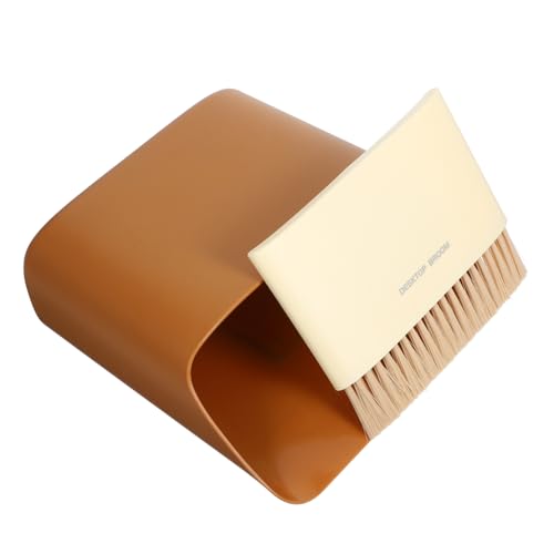 Beavorty 1 Set Small Broom and Dustpan Set Small Sweeping Countertop Brush Car Cleaning Brush Interior Broom Dustpan Natural Whisk Sweeping Broom Mini Broom Multi-Function Mini Dustpan