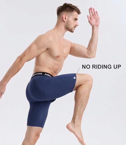 Calzoncillos largos transpirables para viajar y oficina bóxer de bambú de hombre 3