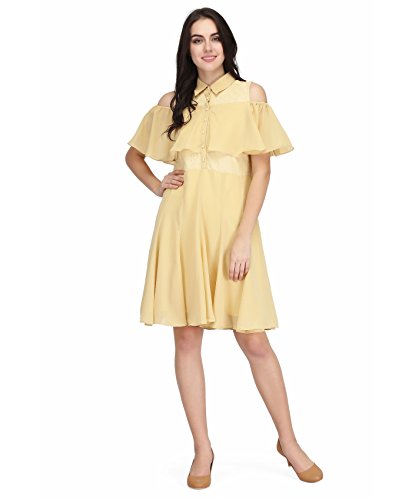 Image of Women Georgette A-Line Knee-Length Casual Dress