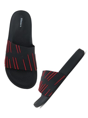 Image of Men & Boys Lines Patterned Sliders | Soft EVA Flip Flops & Slippers